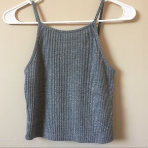 Gray Cropped Top